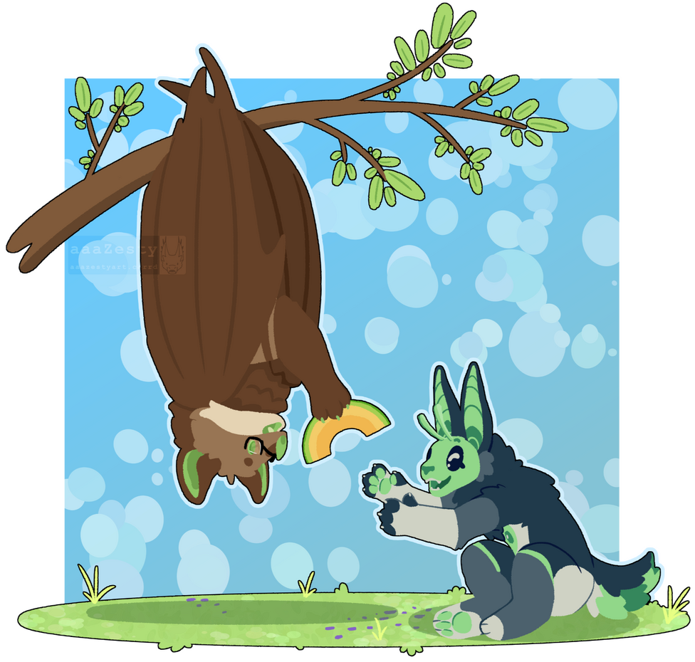 Lineless, 2 Characters, Scenic Background